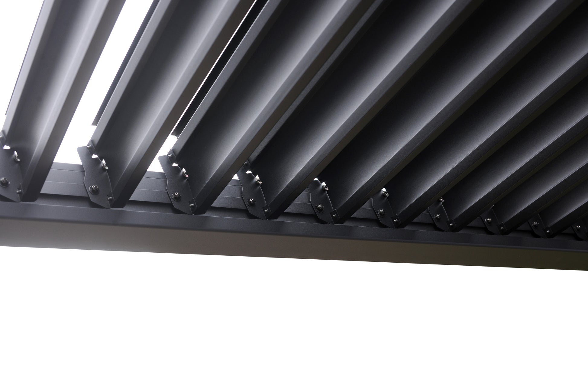 GazeboMate 3x4M Wall Mounted Louvered Gazebo Aluminium Pergola Monument Heavy Duty Wind Resistant