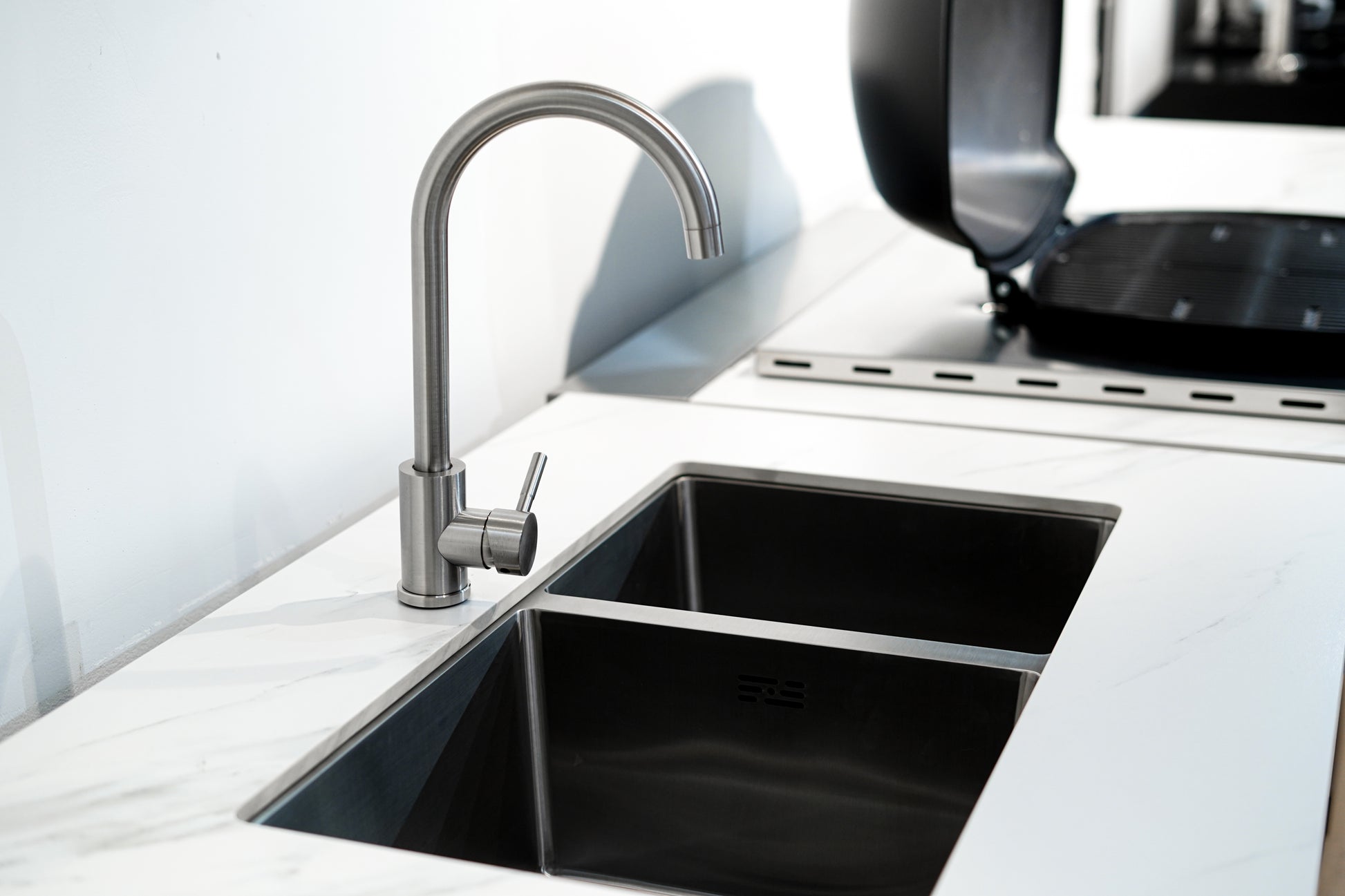 Rockpool White BBQ Cabinet Module Suit Weber Family Q Built In Premium Gas BBQ (Q3600) - Outdoor Kitchen