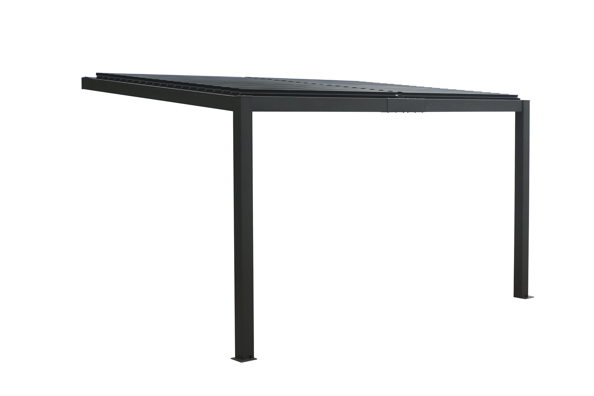 GazeboMate 3x4M Wall Mounted Louvered Gazebo Aluminium Pergola Monument Heavy Duty Wind Resistant