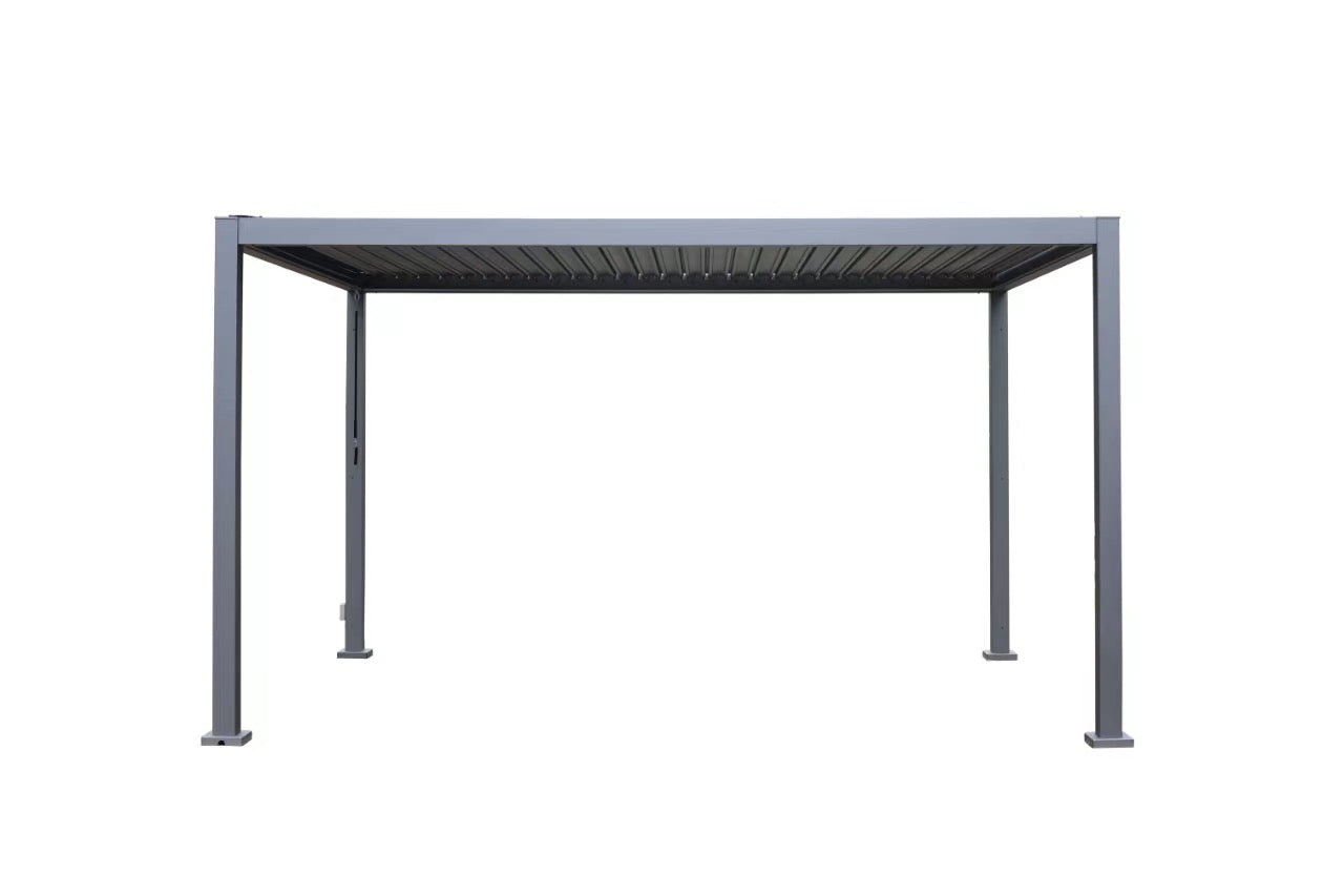 GazeboMate WHITE 3M x 4M LED Aluminum Louvred Gazebo