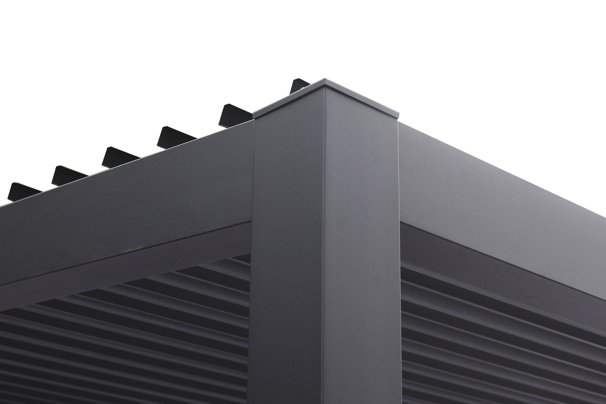 GazeboMate 3x4M Wall Mounted Louvered Gazebo Aluminium Pergola Monument Heavy Duty Wind Resistant