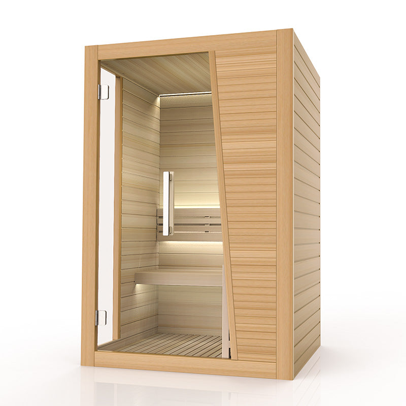 BJØRN 2 PERSON SAUNA PERSON INFRARED SAUNA LED, BLUETOOTH, CEDAR WOOD
