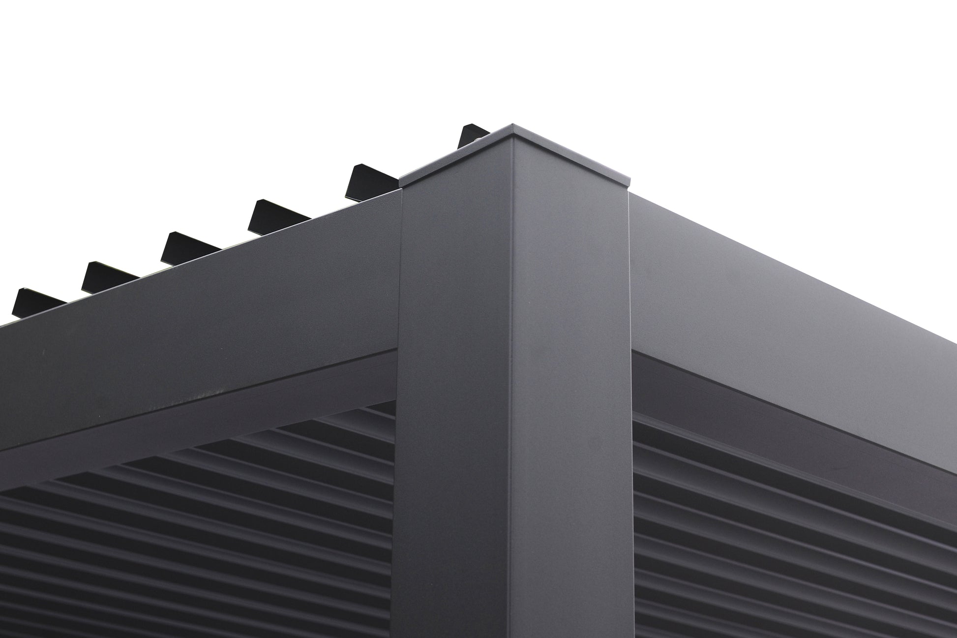 GazeboMate 3x4M Wall Mounted Louvered Gazebo Aluminium Pergola Monument Heavy Duty Wind Resistant