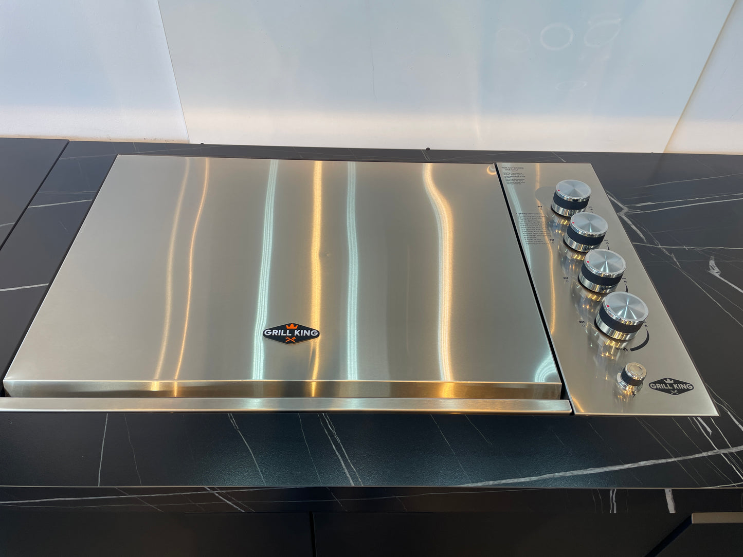 Floor Stock Rockpool Black 4B Drop In Flat Hood BBQ Kitchen Inc Sintered Stone Benchtops, Aluminium Cabinets, Fridge & Sink