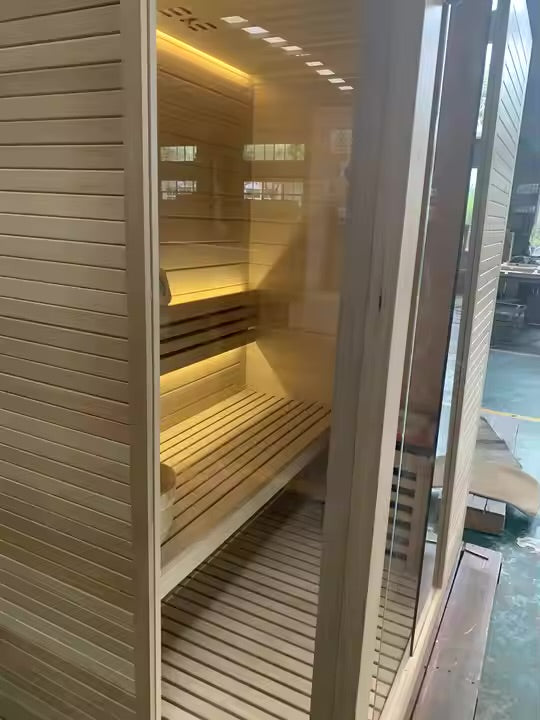 BJØRN 2 PERSON SAUNA PERSON INFRARED SAUNA LED, BLUETOOTH, CEDAR WOOD