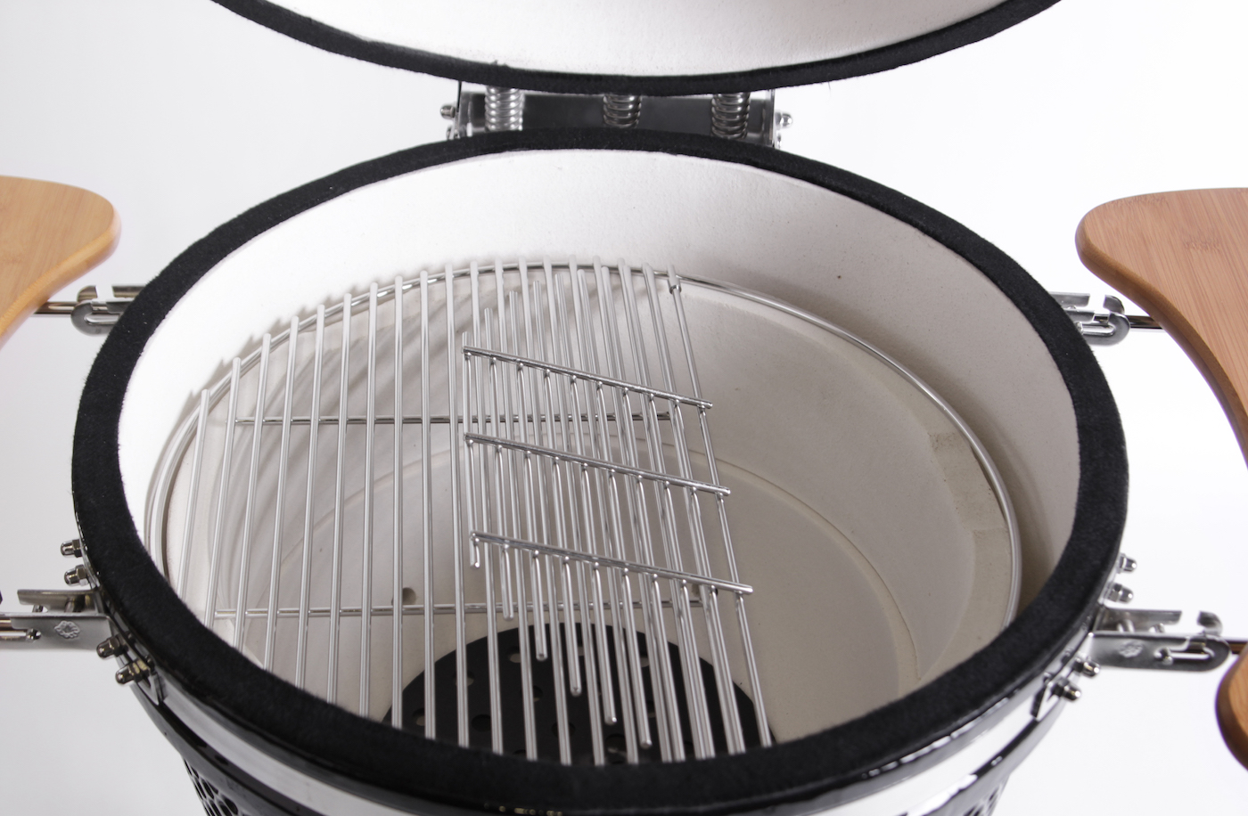 Kingsley 21” Smoker Module Kamado Black Stainless Cabinets & Stone Benchtop + Ceramic Smoker