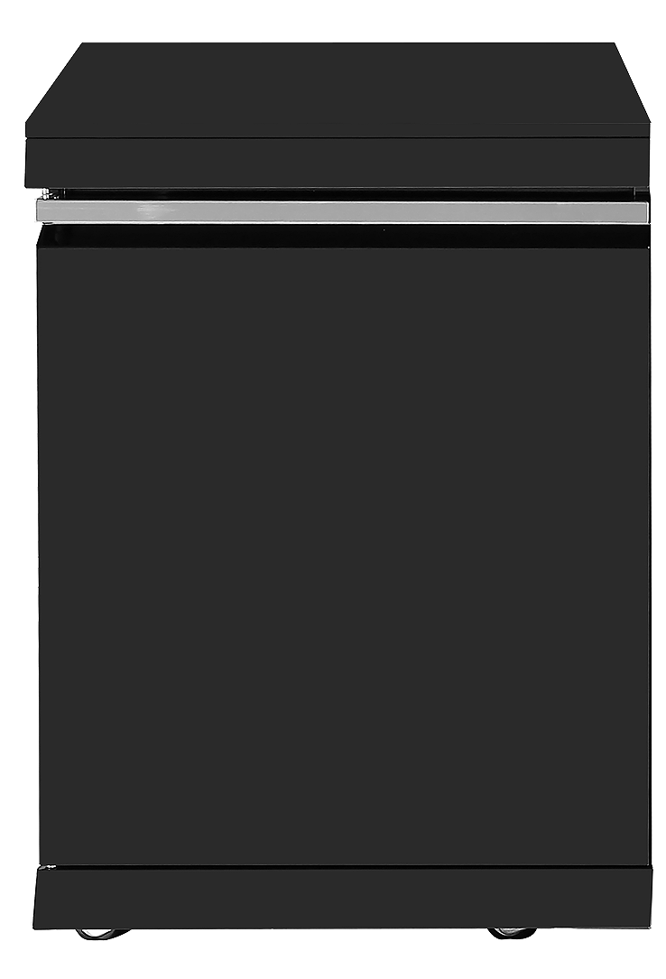 Single Cupboard Storage Module Suits Kingsley BBQ Kitchen | Black Stainless Steel Cabinet, Stone Benchtops