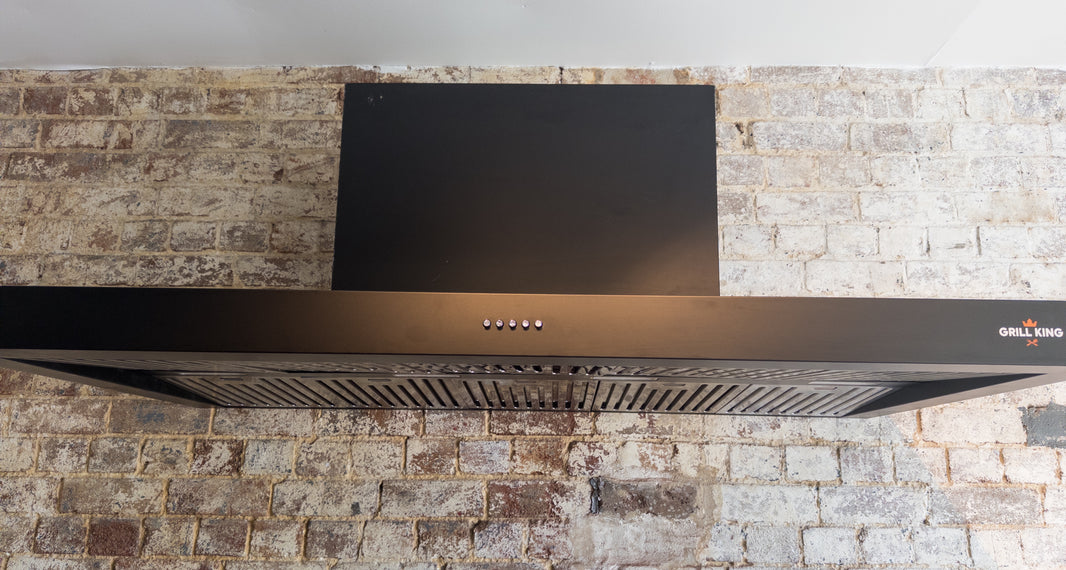 Grill King 120CM Commercial BBQ Rangehood Black Stainless Steel