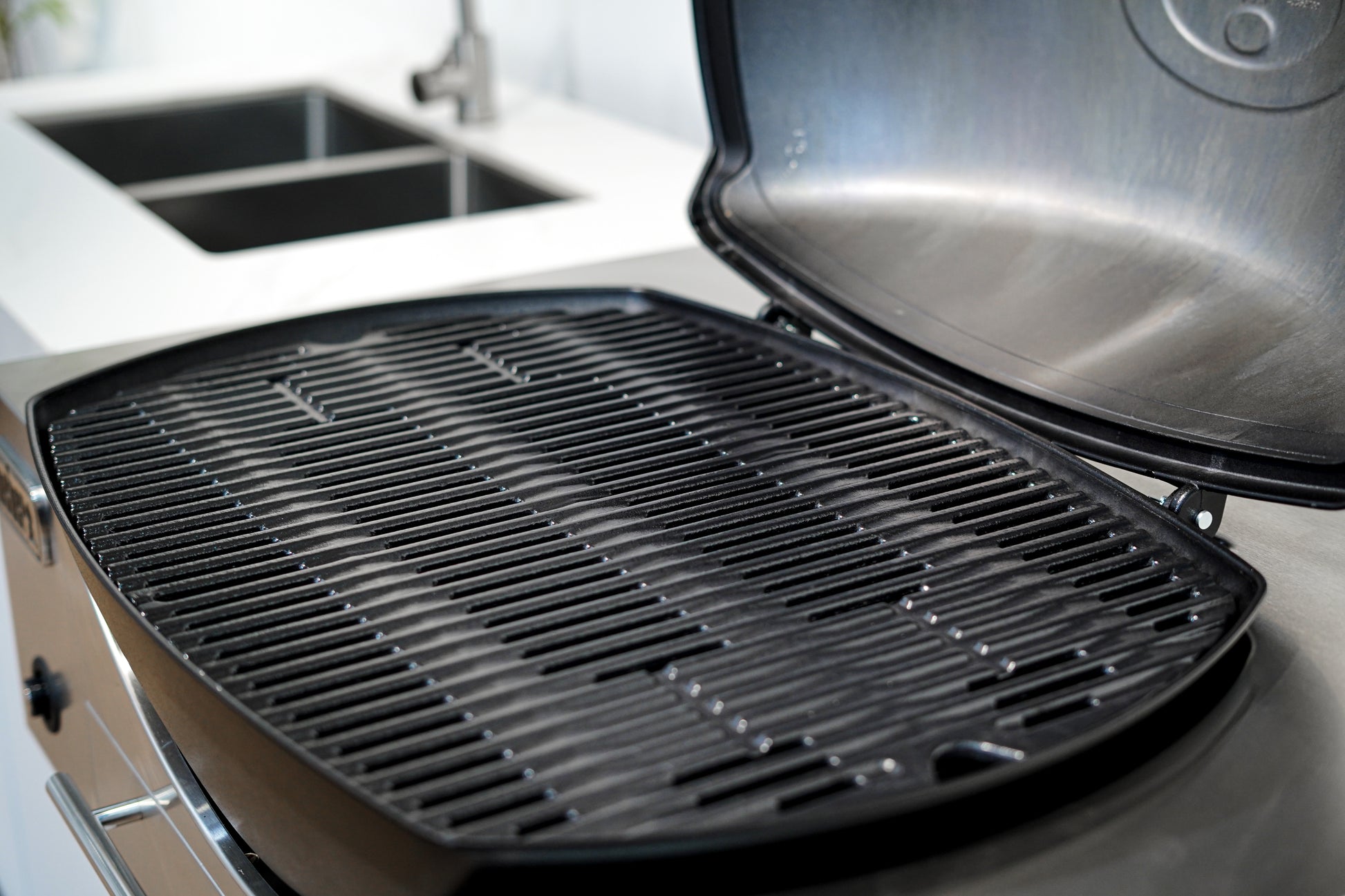 Rockpool White BBQ Cabinet Module Suit Weber Family Q Built In Premium Gas BBQ (Q3600) - Outdoor Kitchen