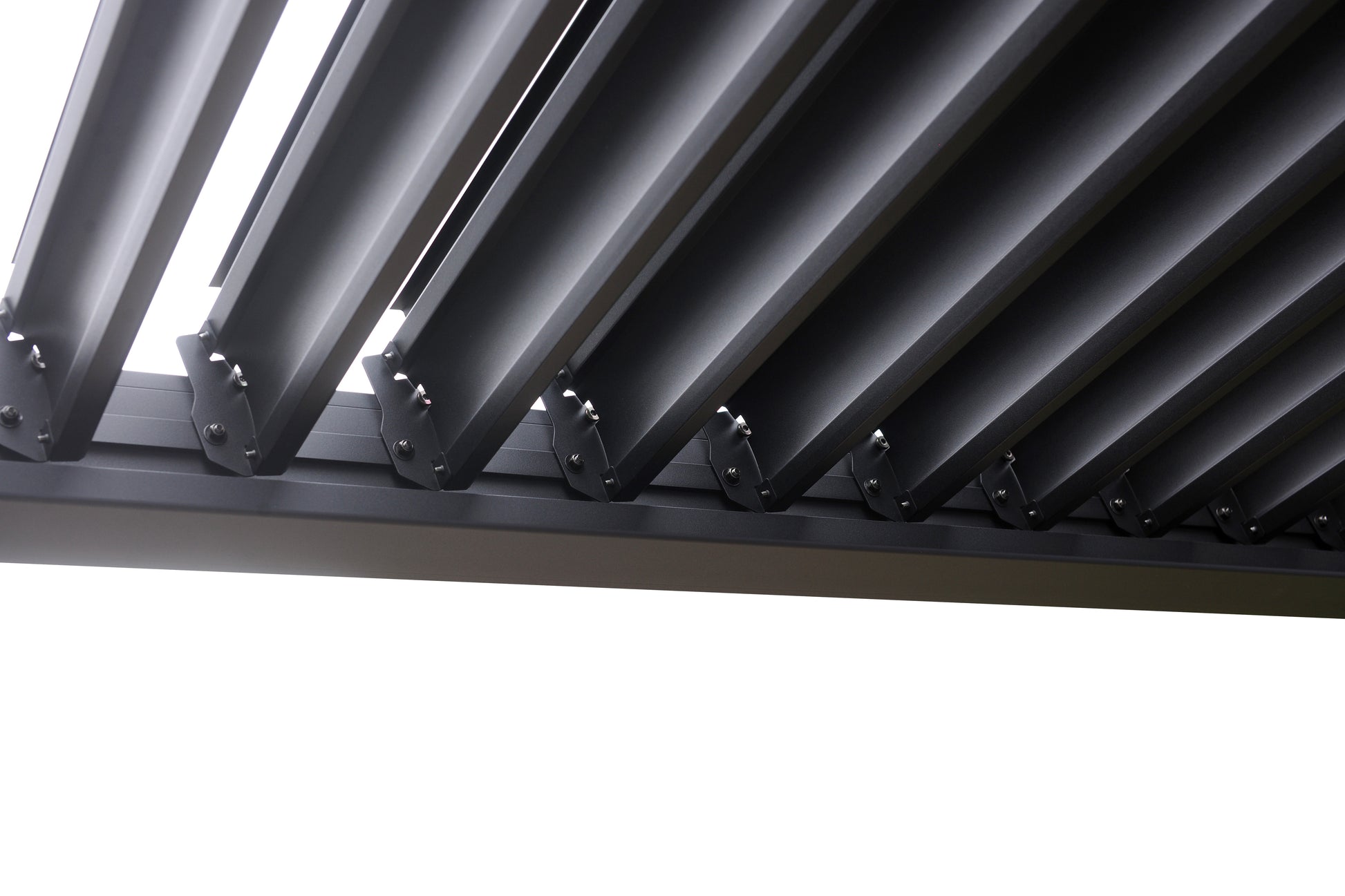 GazeboMate 3x4M Wall Mounted Louvered Gazebo Aluminium Pergola Monument Heavy Duty Wind Resistant