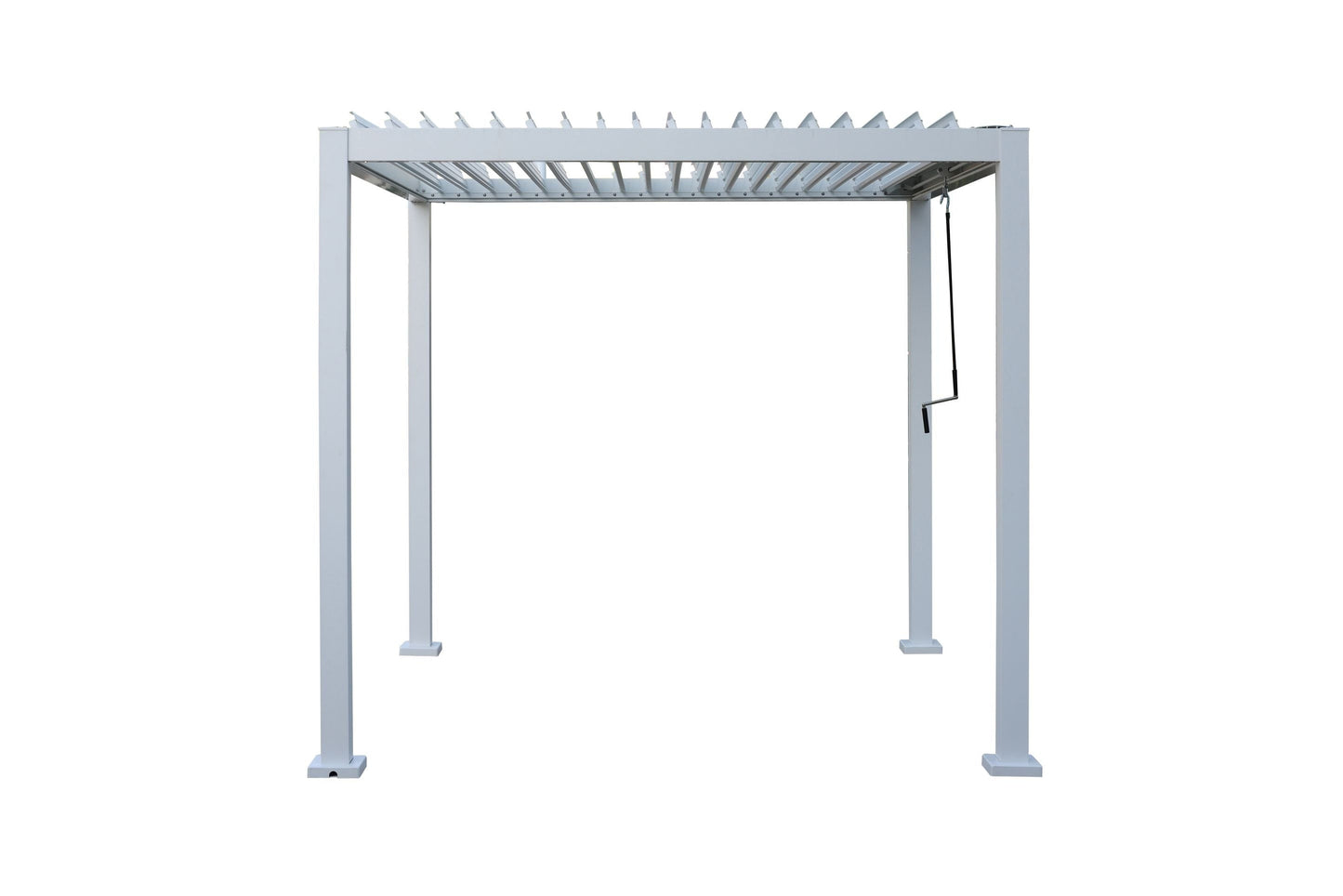 GazeboMate WHITE 3M x 4M LED Aluminum Louvred Gazebo