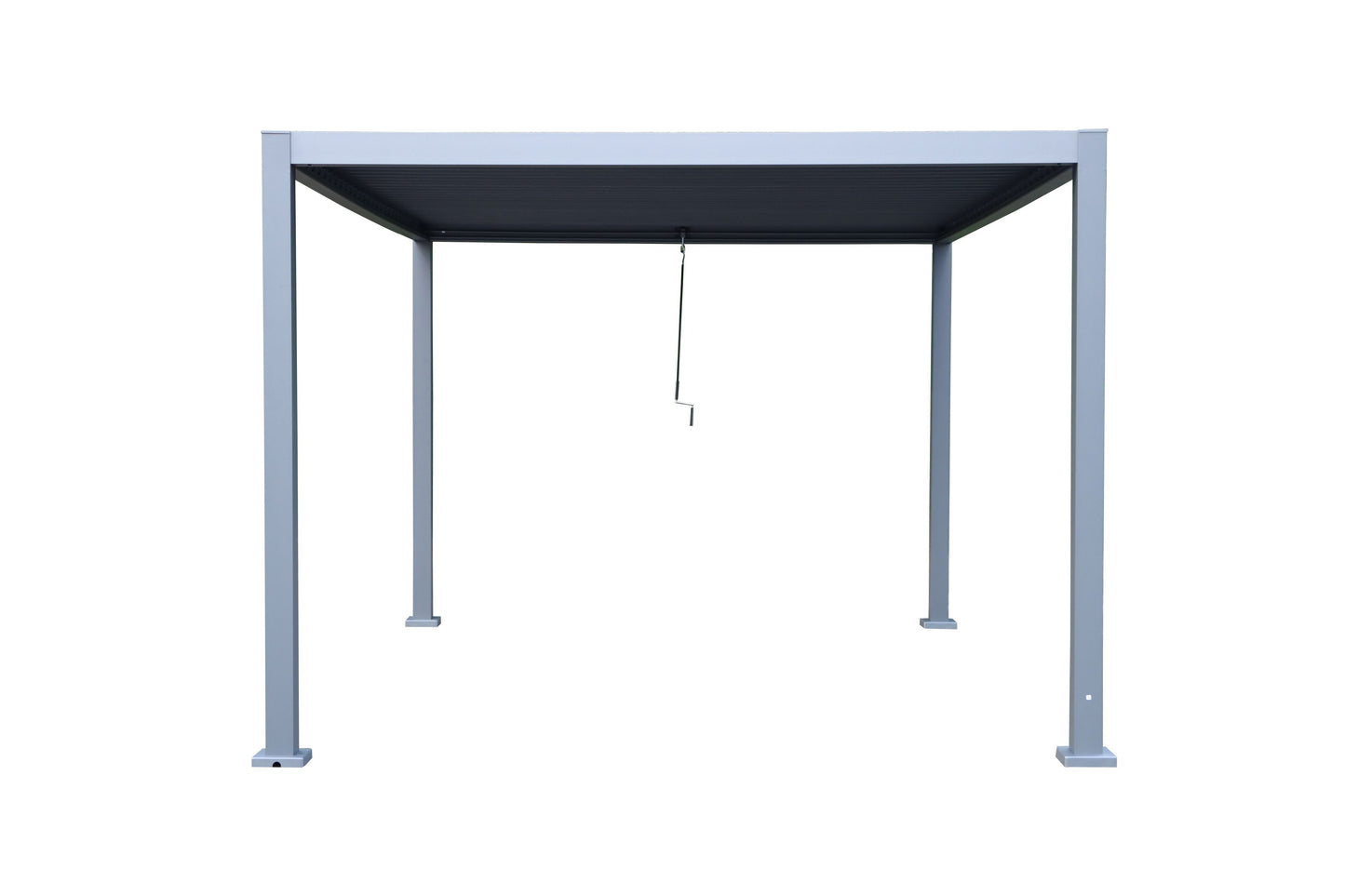 GazeboMate WHITE 3M x 4M LED Aluminum Louvred Gazebo