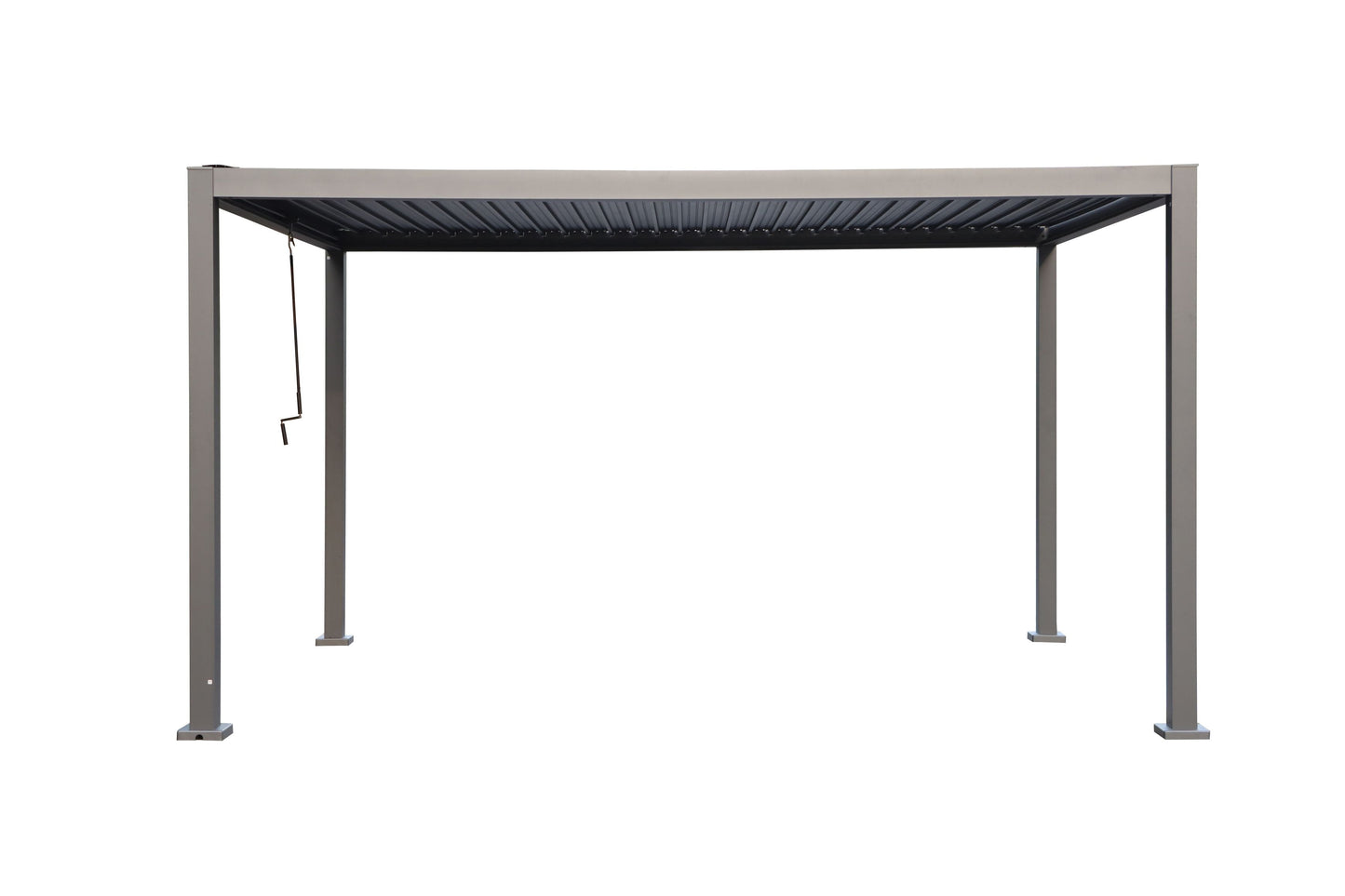 GazeboMate WHITE 3M x 4M LED Aluminum Louvred Gazebo