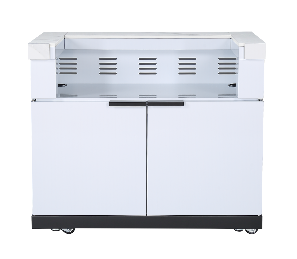 Rockpool White BBQ Cabinet Module Suit Weber Family Q Built In Premium Gas BBQ (Q3600) - Outdoor Kitchen