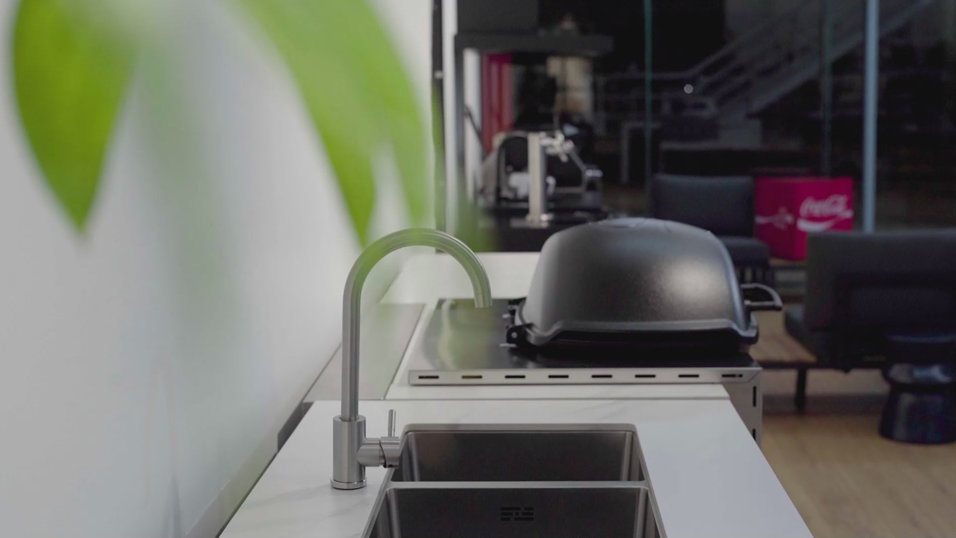 Rockpool White BBQ Cabinet Module Suit Weber Family Q Built In Premium Gas BBQ (Q3600) - Outdoor Kitchen