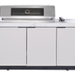 Rockpool White 6B Drop In Raised Hood BBQ Kitchen Inc 3 Draws, Castors, Weather Resistant & Stone Benchtops