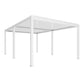 GazeboMate Monument 3.6M x 7.2M Semi Permanent Louvered Gazebo Aluminium Pergola Monument Heavy Duty Wind Resistant