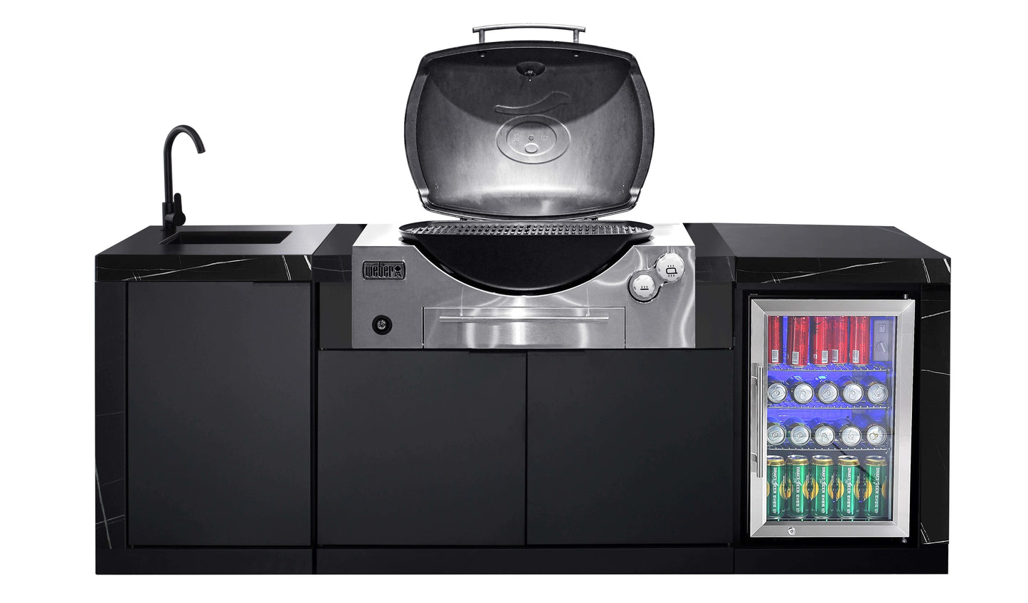 BBQ Cabinet Module Suit Weber Family Q Built In Premium Gas BBQ (Q3600) - Outdoor Kitchen