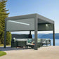 GazeboMate Combo Deal: Charcoal 3.6M x 7.2M Louvered Gazebo + Charcoal Privacy Screen