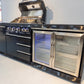 Kingsley 4 Burner Black 304 SS BBQ Kitchen + 2DR Fridge & 1DR Cupboard