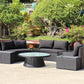 KABUL HALF MOON SOFA SET Aluminium Outdoor Lounge Setting — Black or White