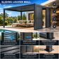 GazeboMate 3m Aluminium Louvered Pergola + Sliding Shutter Wall Combo – Monument