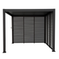 Aluminum Louvered Wall, Side Shade Privacy Screen Panel Suitable for GazeboMate Pergola Gazebo only. Pergola NOT Included. (Black/Charcoal)