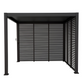 GazeboMate Combo: Louvered Gazebo + Aluminium Slat Panel Louvered Wall | Monument, Heavy Duty Wind Resistant