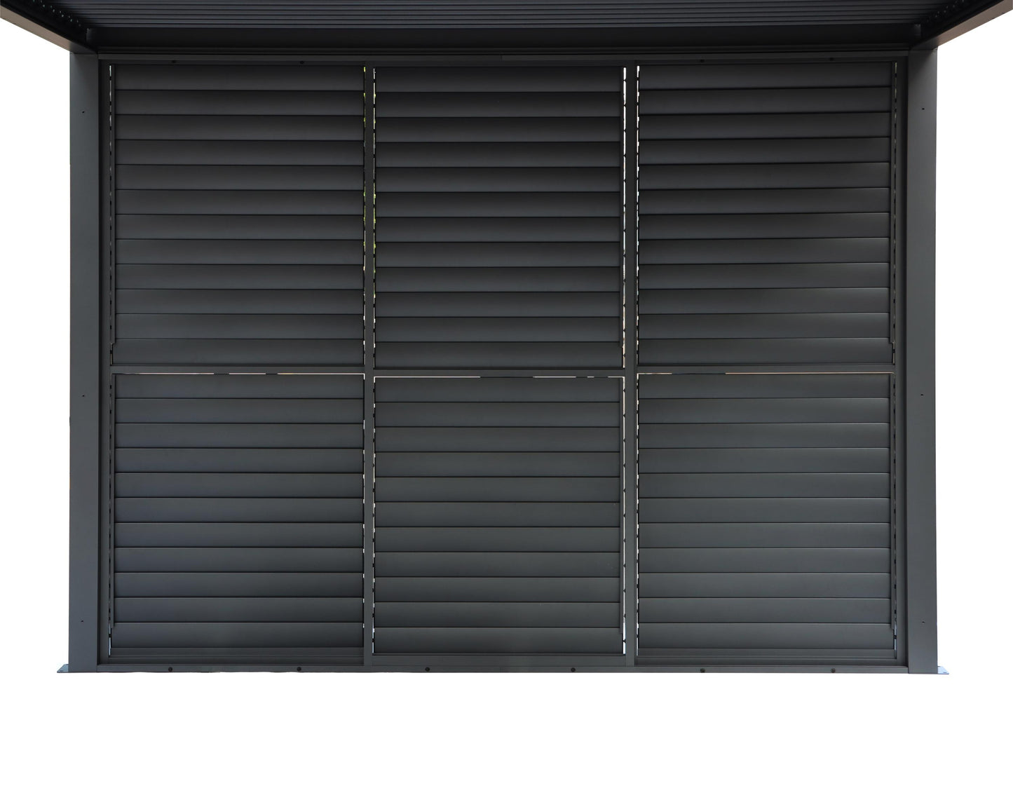 Pergola Shutter Wall in Mounment Powder Coated suits 2.4M, 3M,4M, Gazebo Mate Louvered Gazebo