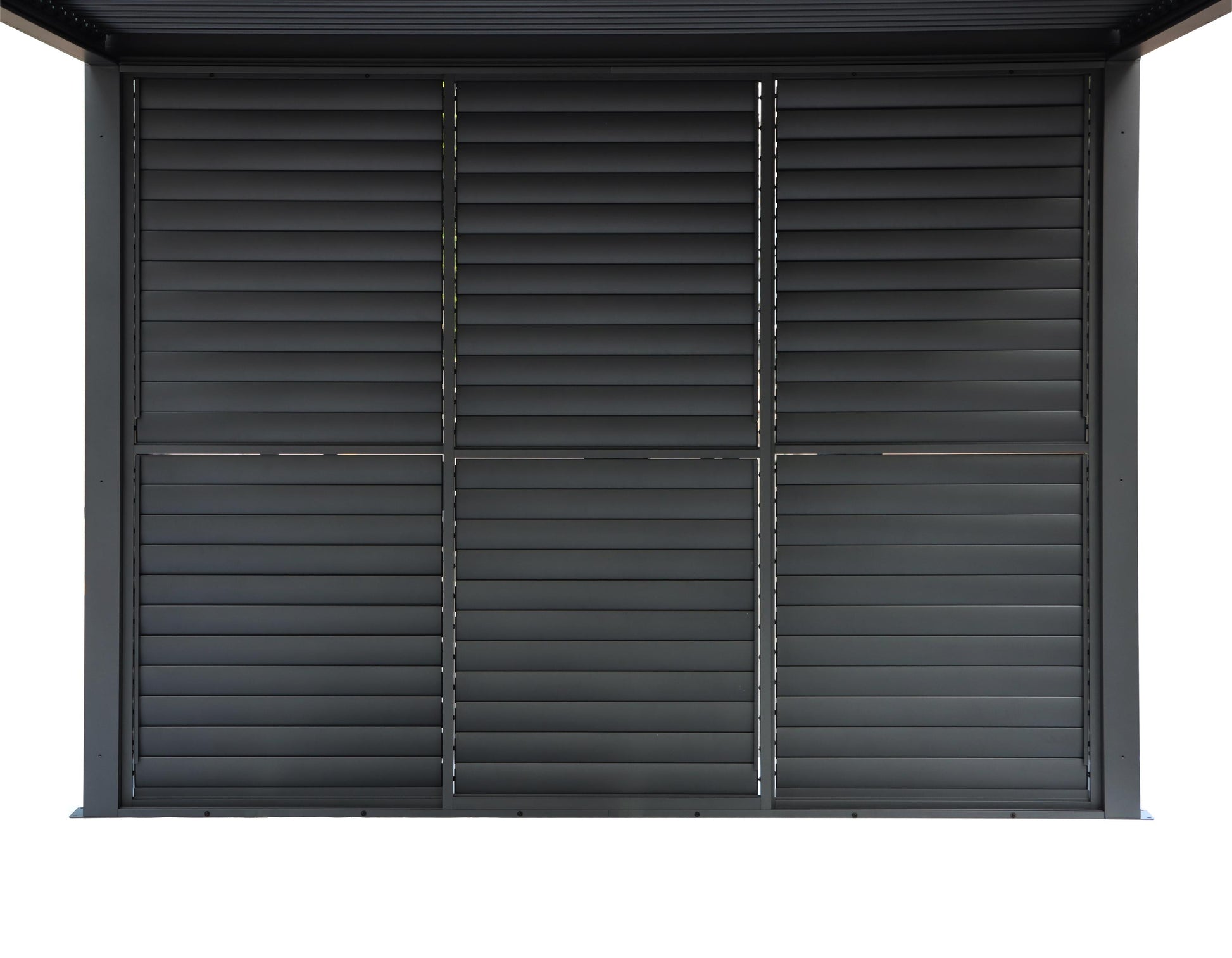 Pergola Shutter Wall in Mounment Powder Coated suits 2.4M, 3M,4M, Gazebo Mate Louvered Gazebo