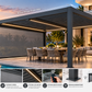 GazeboMate 4m × 5m Monument Aluminium Louvered Gazebo + Retractable Privacy Screen Combo