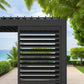 Pergola Shutter Wall in Mounment Powder Coated suits 2.4M, 3M,4M, Gazebo Mate Louvered Gazebo