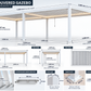 GazeboMate 3m × 6m Monument Aluminium Louvered Gazebo – Adjustable Roof Pergola