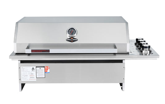 Grill King Signature Series | 4B Drop In BBQ Kitchen Weather Resistant Cabinetry & Stone Tops Inc 1DR Fridge