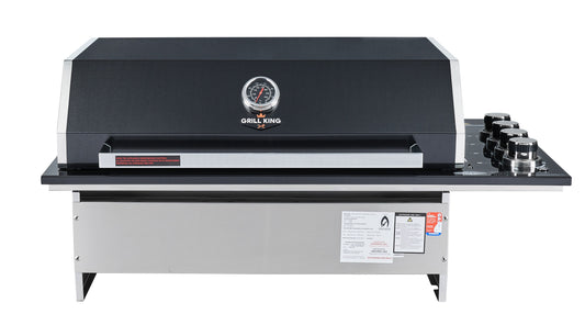 Grill King Signature Series | 4B Drop In BBQ Kitchen Weather Resistant Cabinetry & Stone Tops Inc 1DR Fridge