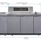 Deep Charcoal 6B Drop In BBQ Kitchen Package Inc sintered stone benchtops, Aluminium Cabinets, Weather Resistant, Fridge & Sink