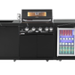 Rockpool 4B: Designer Black Outdoor BBQ Kitchen Package inc Fridge, Sink Rear Infrared