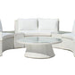 KABUL HALF MOON SOFA SET Aluminium Outdoor Lounge Setting — Black or White