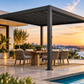 GazeboMate 4m × 5m Monument Aluminium Louvered Gazebo + Retractable Privacy Screen Combo