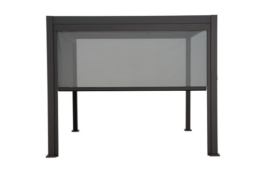 GazeboMate Combo: 3M x 3M Monument Aluminium Louvered Gazebo + Monument Retractable Privacy Screen