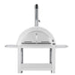 White 30 Inch Charcoal Pizza Oven Outdoor Artisan Wood-Fired Charcoal Pizza Bread Oven BBQ Grill