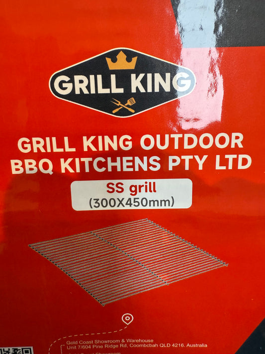 304 SS Grill Plate 30CM x 45CM Suits Grill King BBQs | Stainless Steel Grill Plate