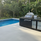 Floor Stock Rockpool Black 4B Outdoor BBQ Kitchen inc Sintered Stone Benchtop & Aluminium Cabinetry