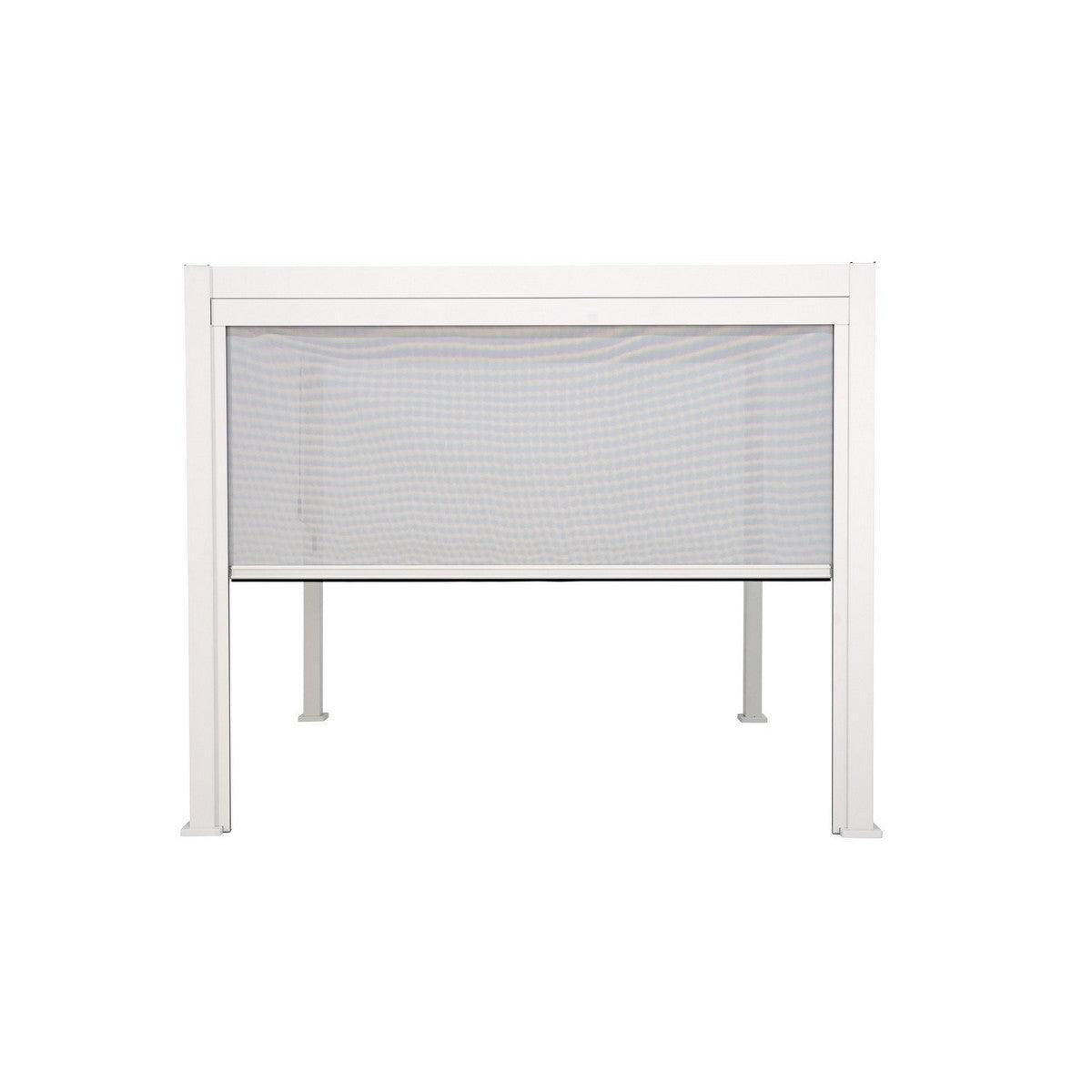 GazeboMate Combo: 4M x 4M White Aluminium Louvered Gazebo + Retractable Privacy Screen (Copy)