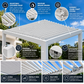 GazeboMate 3m x 4m White Aluminium Louvered Gazebo + Adjustable Privacy Wall Combo