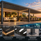 GazeboMate 3m × 6m Monument Aluminium Louvered Gazebo – Adjustable Roof Pergola