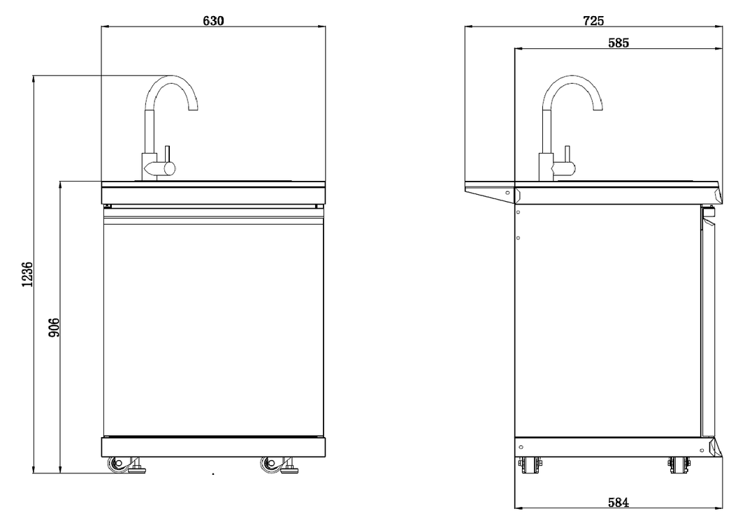 Outdoor BBQ Kitchen Sink Modules – Grill King Outdoor BBQ Kitchens
