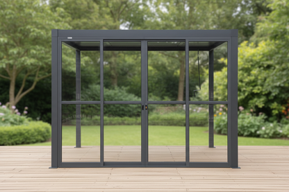test rey 1 GazeboMate Pergola Sliding Door | Suits 2.4m GazeboMate Louvered Gazebo