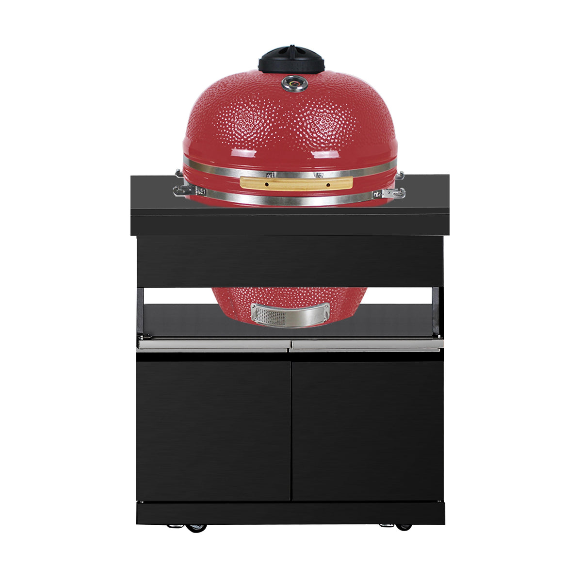 Kingsley 27” Smoker Module Inc Black 304 SS Cabinet, Trolley With Castors