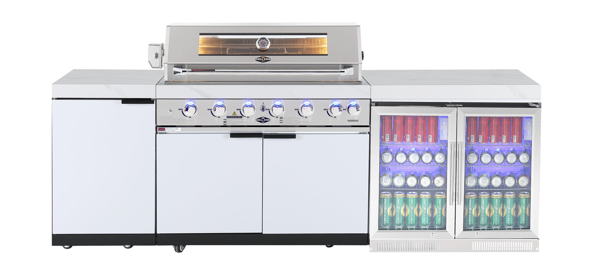 ROCKPOOL WHITE BENCH TOP INCLUDE 208L BAR FRIDGE